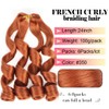 WIPPORYA Ginger French Curl Braiding Hair 24 Inch Soft Ginger