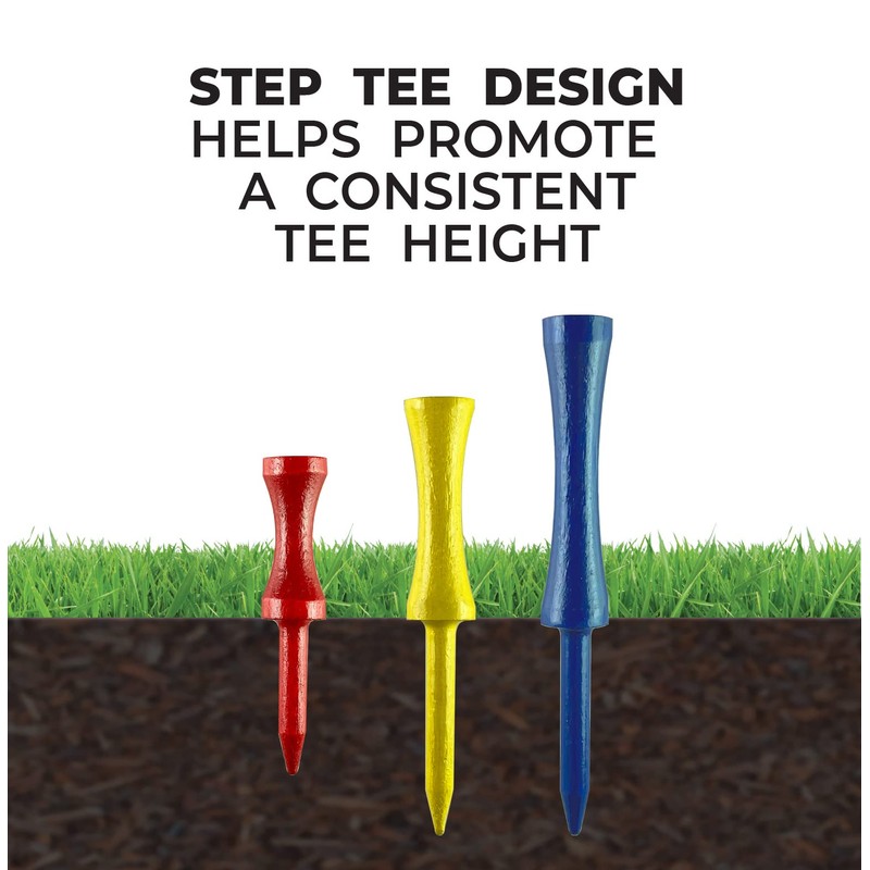 Pride Professional Tee System Two Piece Step Tee, 50 Count,