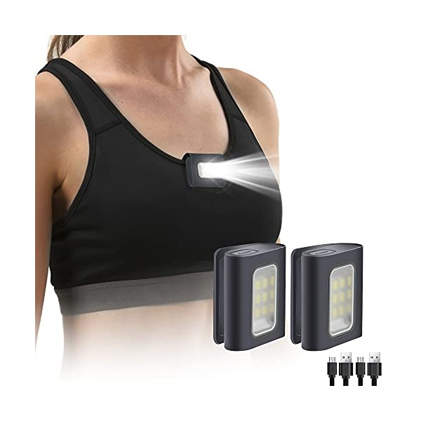 Running Lights 2Pack, Safety Light with Strong Magnetic Clip for