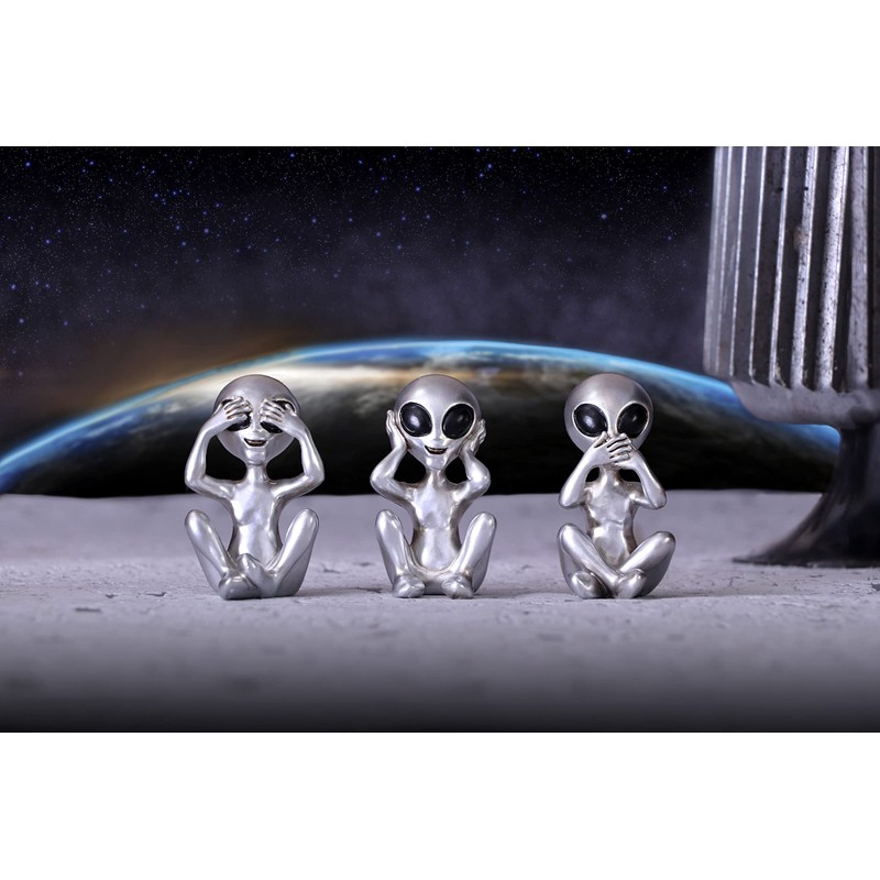 Nemesis Now Three Wise Aliens, Silver, 7.5cm (U5929V2)