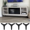 Biugaaufai 7 Inch Black Metal Furniture Legs, Set of 10,