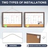 Calendar Whiteboard for Wall, 17x13 Inches White Board Calendar Dry