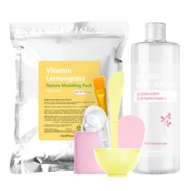 Large Size Modeling Pack Starter Pack Vitamin Lemongrass 500g + 6 Types of Pack Tools + Collagen Multi Booster 500ml / 대용량 모델링팩 스타터팩 비타민 레몬그라스 500g+팩도구 6종+콜라겐 멀티 부스터 500ml