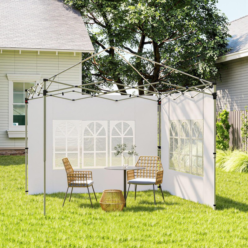 Outsunny Gazebo Side Panels with Window for 3x3(m) Pop Up