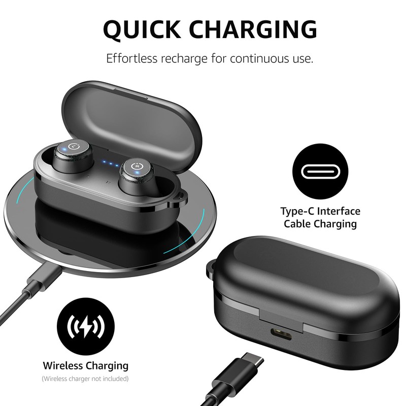 TOZO T10 Wireless Earbuds Bluetooth 5.3 Headphones, App Customize EQ,