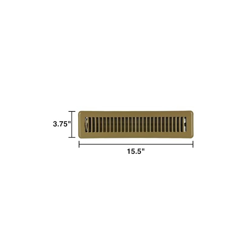 Hartford Ventilation Brown Floor Register Vent for 2" x 14"