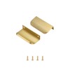 Satanga 10 Pack 2-1/2'' Inch Hole Center Brushed Brass Flat
