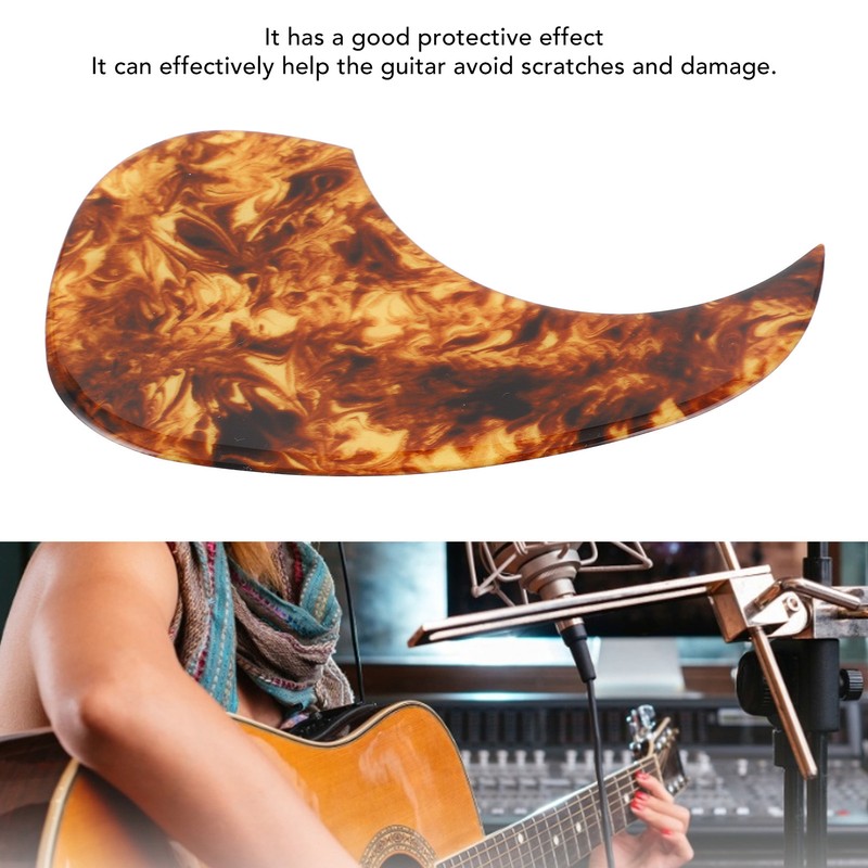 Guitar Pickguard PVC Decorative Self Adhesive Comma Shape Acoustic Guitar