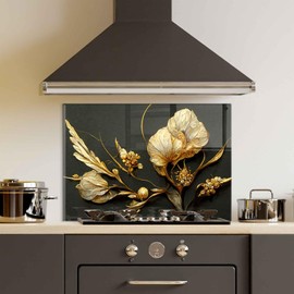 Tempered Glass Kitchen Backsplash, Stove Back Cover, Stove Splashback, Cutting Board, Kitchen Sink Splash Guard, Home Wall Decor (30x16'')