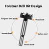 Aoktorkit 38mm Forstner Drill Bit, Black Tungsten Steel Wood Boring