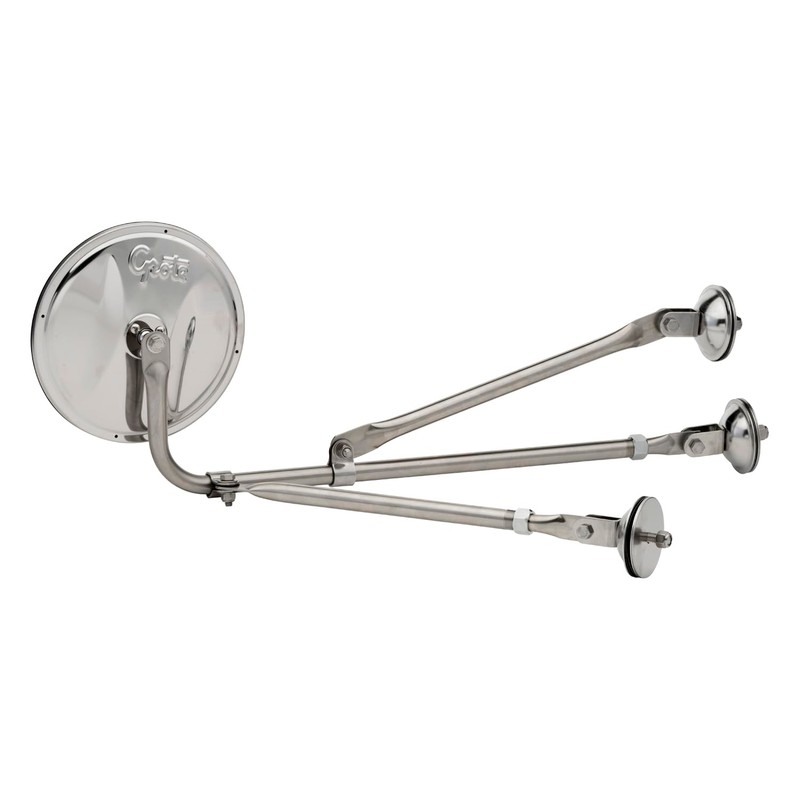 Grote 28443 Conventional Fender Mount Mirrors, Stainless Steel Assembly W/Mirror
