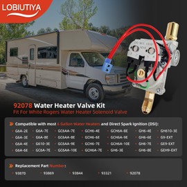 LOBIUTIYA 92078 Gas Valve, 6 Gallon RV Water Heater Gas Valve Fit for Dometic Atwood G6A G610 GC6A GC6AA GCH6 GCH6A GH610 G9 GEH9 Water Heater Parts, 93870 93869 93844 OEM SVC Valves Assembly 6 Gal