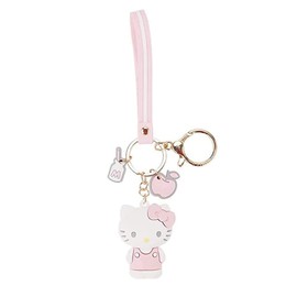 PaPiJoJo Cute Keychain Kawaii Anime Keychains Accessories Keyring Key Purse Car Backpack Charms (Pink,1Pcs)