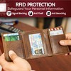 BULL GUARD Best Leather Men's RFID Trifold Wallet With ID