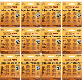 Dyno-tab Injector Cleaner PLUS 6-Tab Card, 12-Pack, One card treats three 16 gal/60 liter fill-ups, Fast dissolving, 100% active ingredients - NO solvents, 45446-12pk
