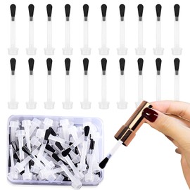 WOKOTO 66pcs Nail Polish Brush Replacement Brush With a Cap Kit Dip Powder Brushes For Liquid Nail Polish Replacement Brushes Gel Nail Soft Brush Head Liquid Nail Brushes Fingernail Brush