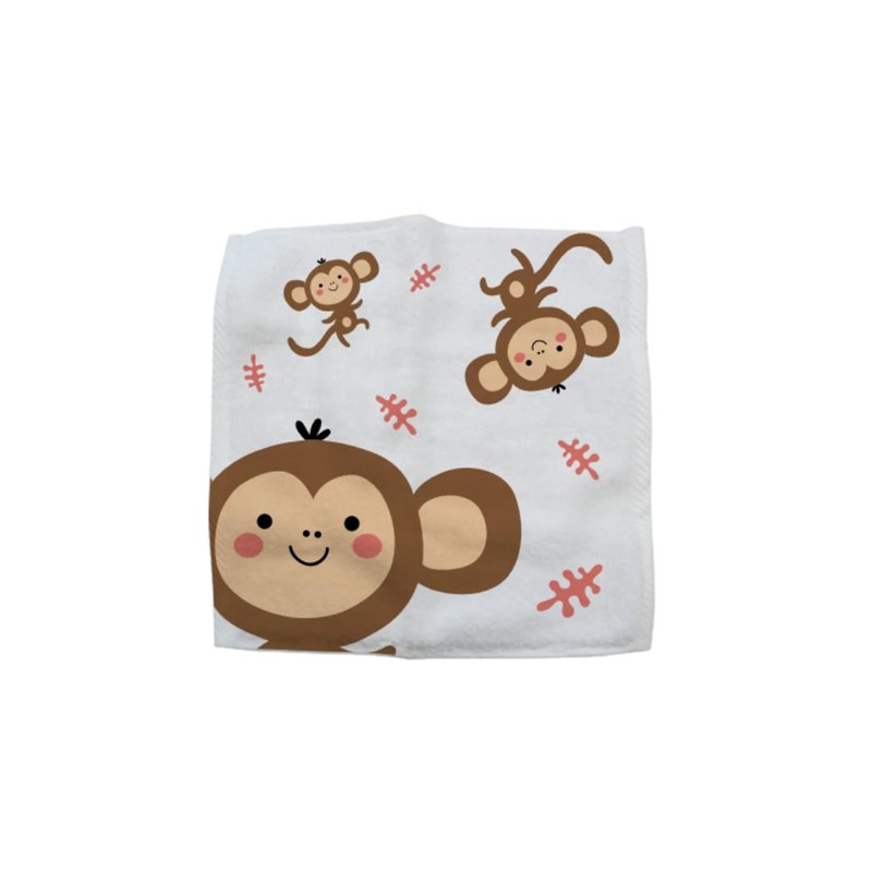Hello Chums Wash Cloth - Safari Animal Magic Flannel, Face