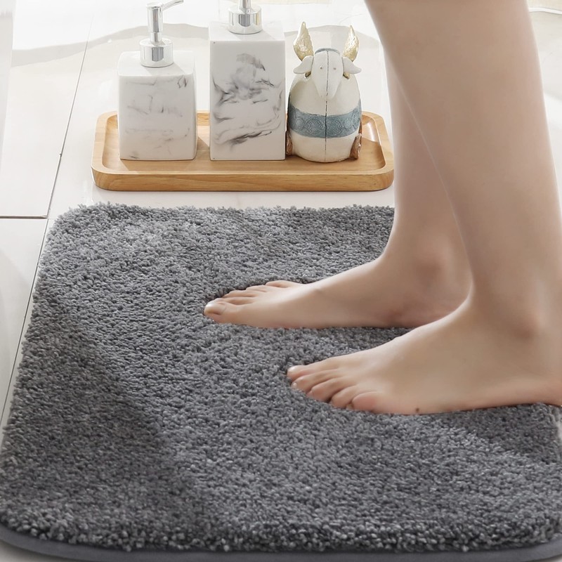 COSY HOMEER Extra Thick Bath Rugs for Bathroom - Anti-Slip