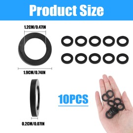 Pack of 10 Sealing Ring Shower Head, 3/4 Inch Seal, Shower Head Seal, Easy Installation, Replacement Plastic Seals, Essential Accessories for a Shower Experience without Leaks