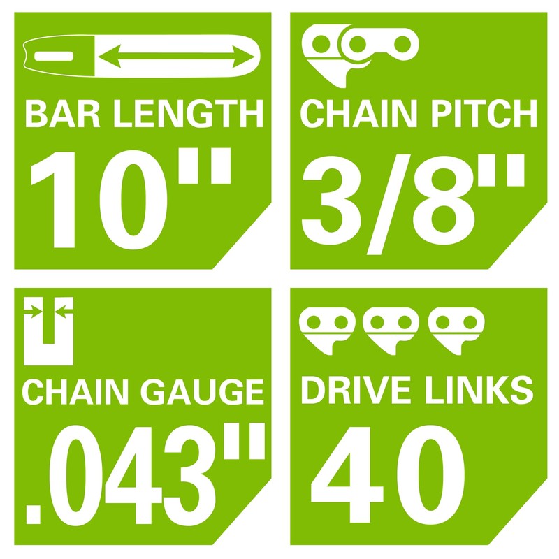Greenworks 10" Replacement Chainsaw Chain