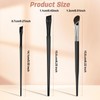 MUIIGOOD 3 Pcs Eyeliner Brushes Set, Fine Angled Eyeliner Eyebrow