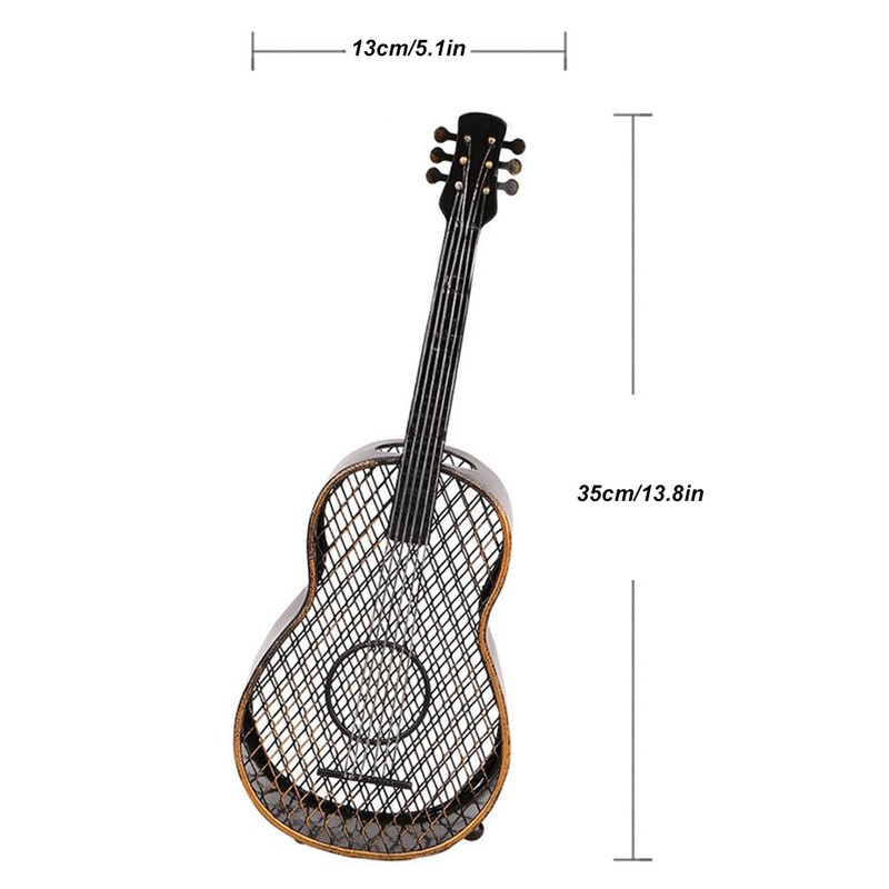 Guitar Shaped Wine Cork Container Wine Bottle Stopper Organizer Home