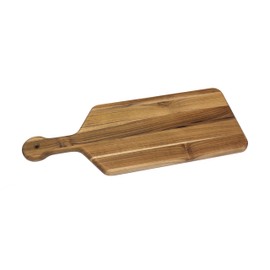 Lipper International Teak Wood Edge Grain Kitchen Paddle Board for Serving, Large, 20" x 8" x 3/4"