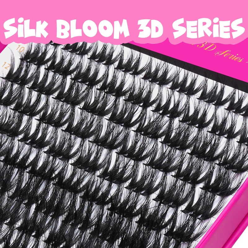 VEYESBEAUTY Eyelashes Cluster Lashes Kit 3D Individual Eyelashes False Eyelashes