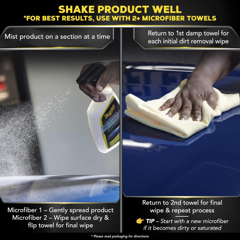Meguiar's G3626 Ultimate Waterless Wash & Wax - 26 Oz