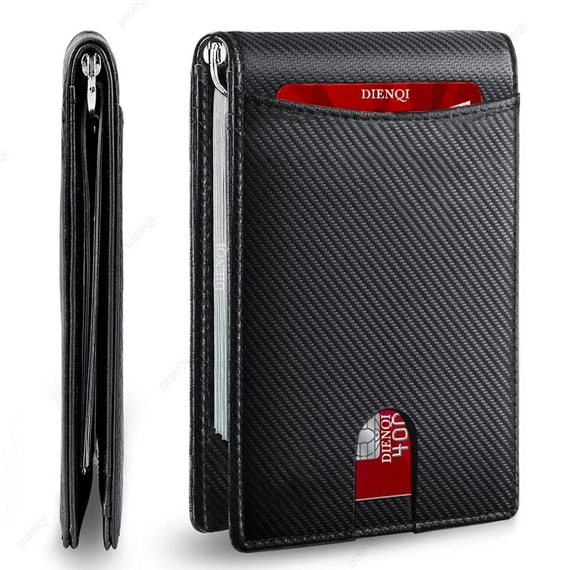 Slim RFID Card Holder Wallet for Business and Travel –