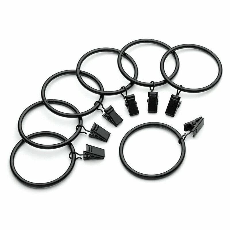 AIMALL 10pc Multipurpose Window Curtain Clothes Metal Clips Rings Hook