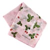 WEDGWOOD 260039-0001-01 Large Print Handkerchief (Pink) Wild Strawberry, Easy Care