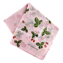 WEDGWOOD 260039-0001-01 Large Print Handkerchief (Pink) Wild Strawberry, Easy Care Processing, 100% Cotton, Women's 260039-0001-01