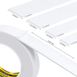 OUMENO 2 Pack EVA Single-Sided Adhesive Foam Tape 1.2inx9.84FT Single-Sided Sealing Strip Foam Pad Sponge Tape Window Weatherproof, Self-Adhesive Insulation Sealing Tape White
