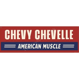 Chevy Chevelle American Muscle 6" x 18" Metal Sign