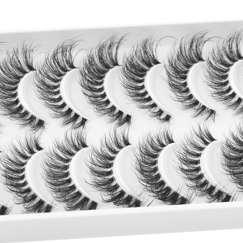 Clear Band False Eyelashes, D Curl, Russian Stripes, False Eyelashes,