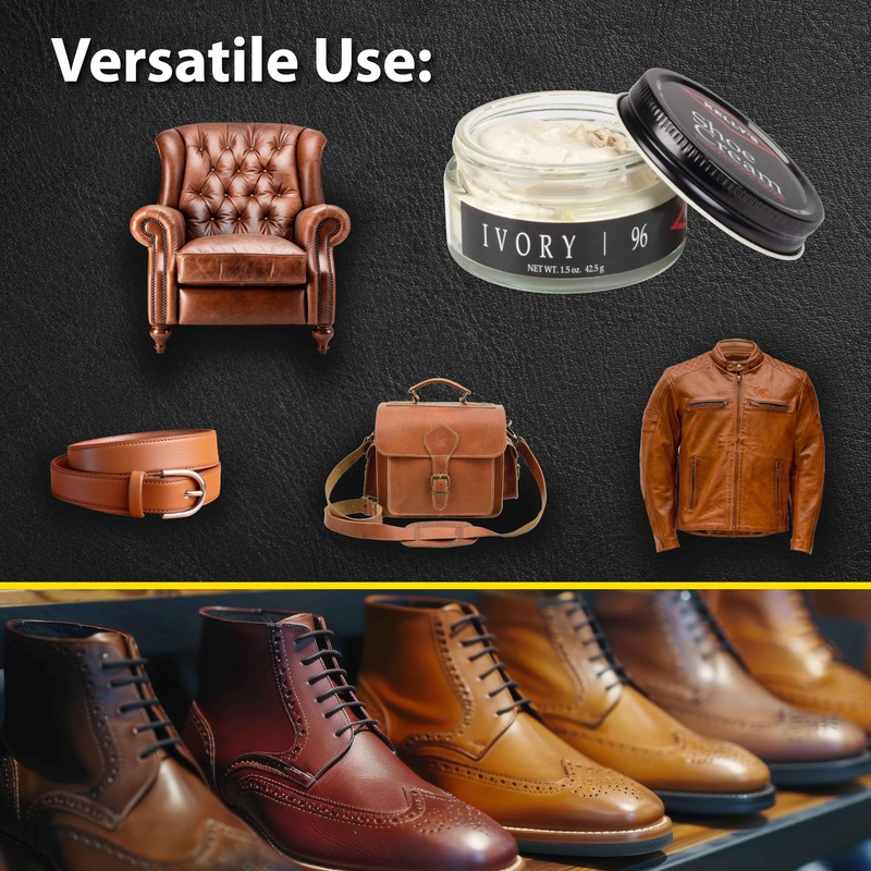 Kelly's Ivory Shoe Polish 1.5 oz - Professional Leather Shoe