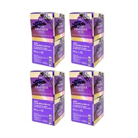 Happy Bath Lavender Beauty Soap 90g x 4-Pack for Face and Body Bath