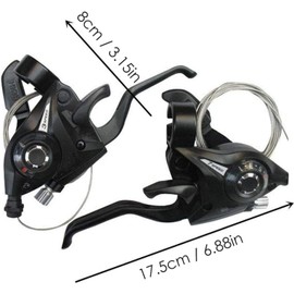 Shifter Shift Lever 3x7 21 Bicycle Brake and Lever Combo Set with Gear Shift Cable 22.2mm Handlebar Aluminum Alloy 1 Pair for Mountain Bike Road Bike Bicycle Repair Parts EF51-7