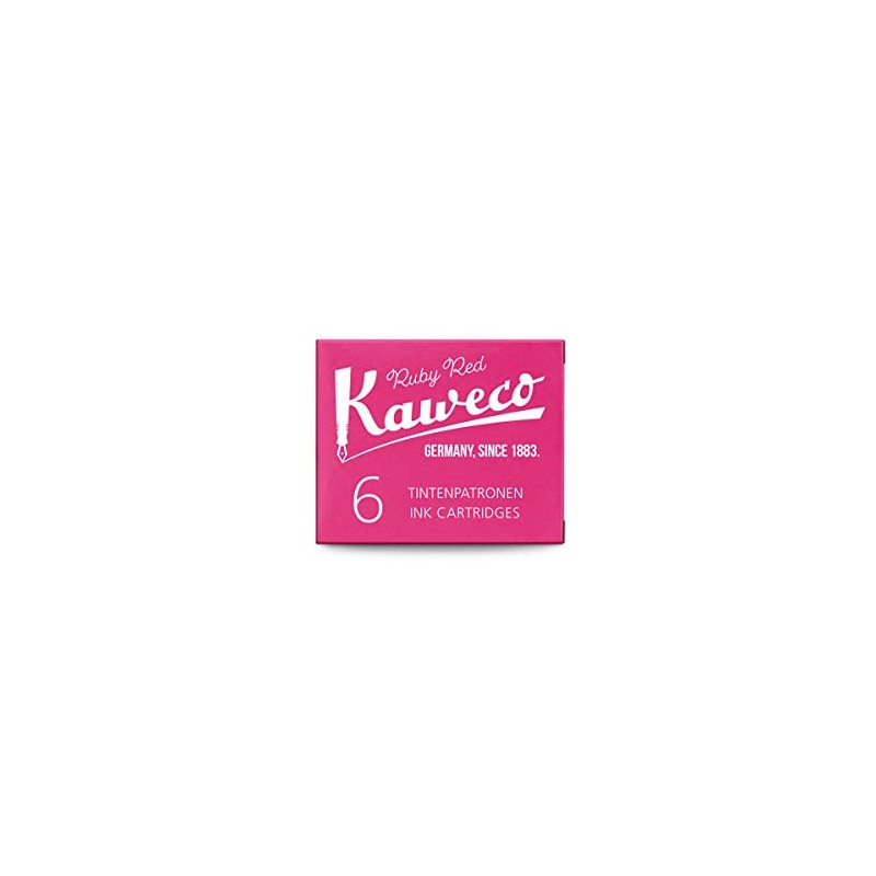 Kaweco Fountain Pen Ink Cartridges Ruby Red Pack of 6