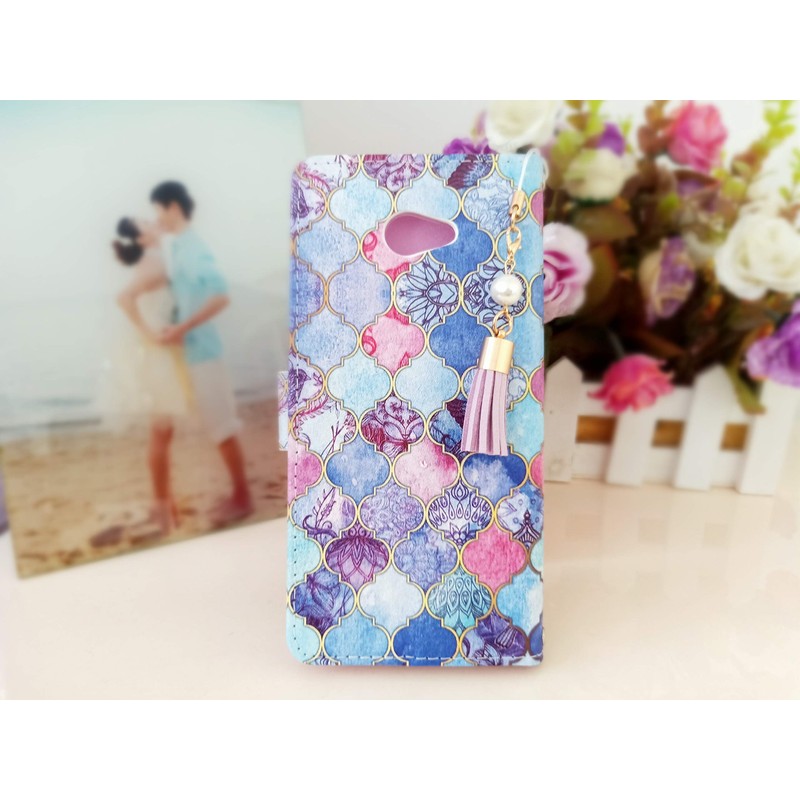 basio4 case wallet-type kyv47 case wallet with charming tassel strap