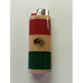 Mexican Flag Lighter Case Holder Sleeve Cover Fits Bic Lighters