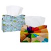 2 Pack Tissue Box Cover Holder, Rainbow Crayon Pencils Rectangle