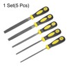 sourcing map 5pcs Metal File Set 6" High Carbon Steel