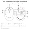 Wireless Mouse 2.4G Bluetooth 4.0 ABS with USB Receiver for