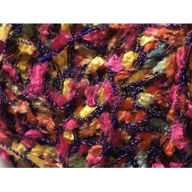 Dark Horse Yarns Flag #405 Bougainvillea & Forget-Me-Nots (Pink, Orange-Red, Blue, Yellow) Mini Flag 20 Gram