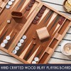 Pointworks 17 Inch Backgammon Sets for Adults. Beautiful Wood Inlaid