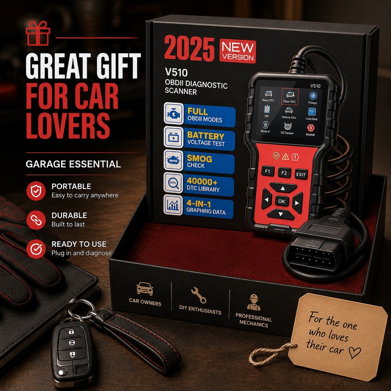 OBD2 Car Diagnostic Scanner for Engine Checks – Plug-and-Play Code