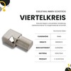 Quarter Circle Rail Profile Tile Bar Stainless Steel V2 A