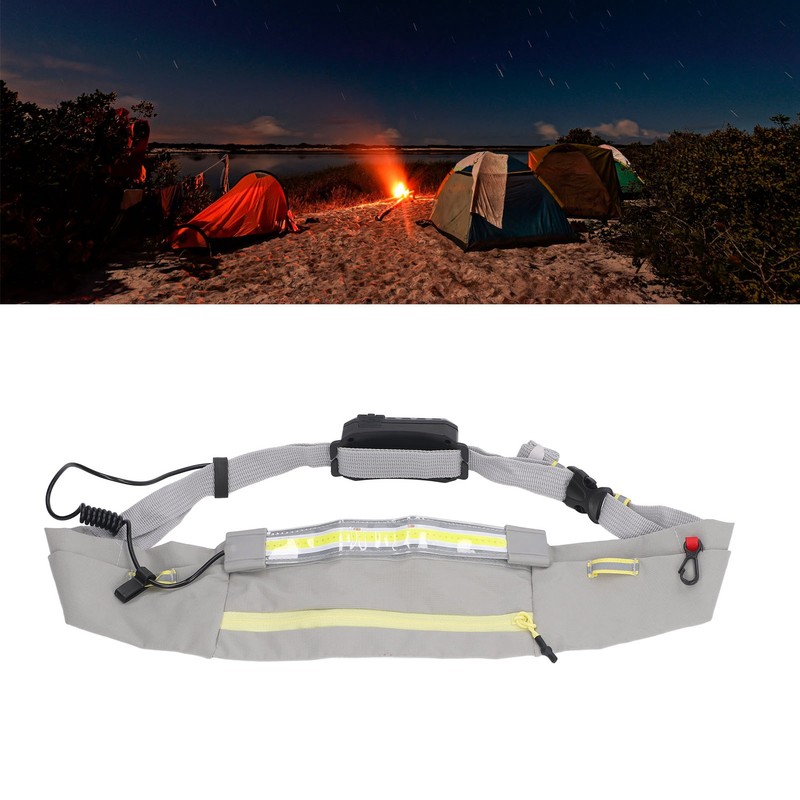 COB Belt Light 5 Modes Waterproof Breathable LED Waist Bag